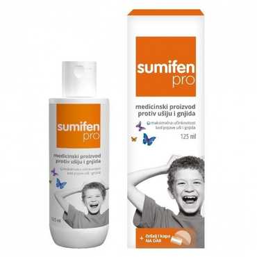 Sumifen Pro šampon za odstranjivanje uši i gnjida 125mL + gusti češalj i kapa