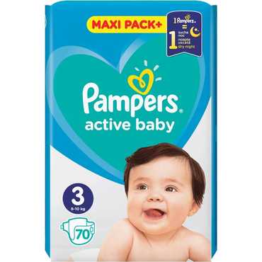 Pampers pelene Active Baby Maxi V3 (6-10kg) 70 kom