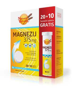 Natural Wealth Magnezij 375 mg + B1 + B6 + C šumeće tablete 20+10 kom