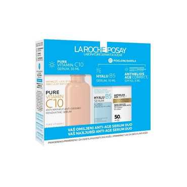 La Roche-Posay  Set Pure Vitamin C10 serum 30 ml +  Hyalu B5 serum 10 ml+ Anthelios Age Correct krema SPF50 3 ml