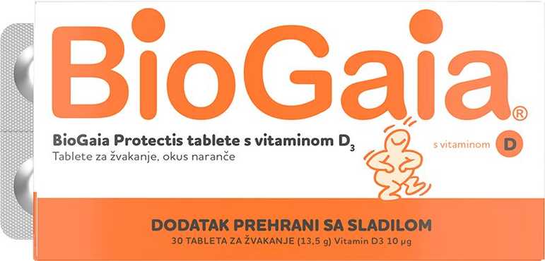 Biogaia Protectis tablete s Vitaminom D3 30 kom
